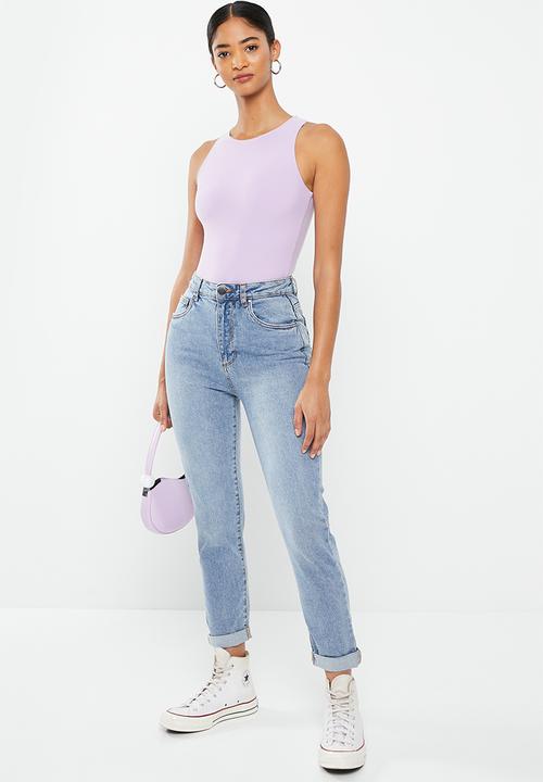 Cotton On - Stretch mom jean - rain blue