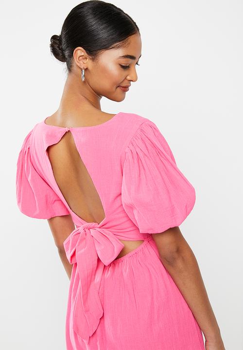 Cotton On - Elise v-neck mini dress - fun pink