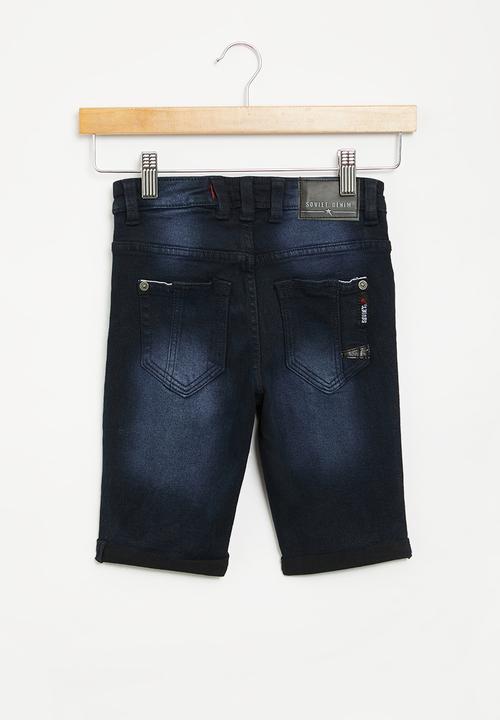 SOVIET - B chosen boys denim short - blue black