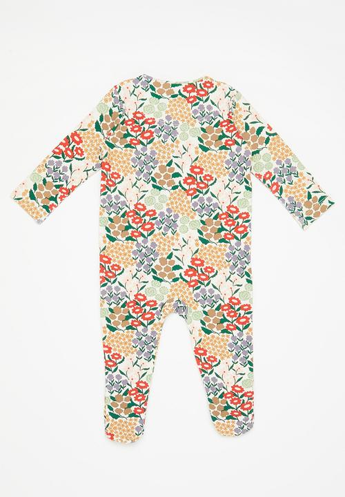 Cotton On - The long sleeve zip romper - dark vanilla & clara floral