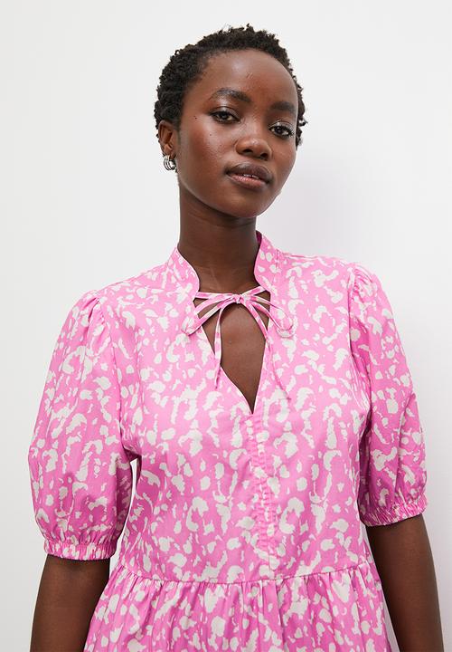 Superbalist - Tiered mini dress - pink minimal