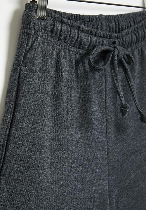 Superbalist - Printed sweat short - charcoal melange