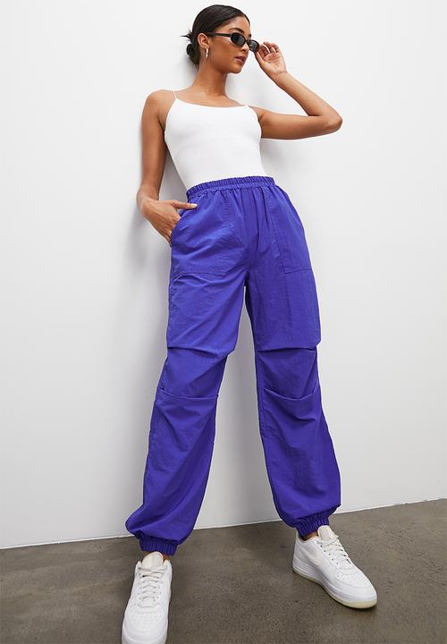 Blake - Parachute trousers - blue