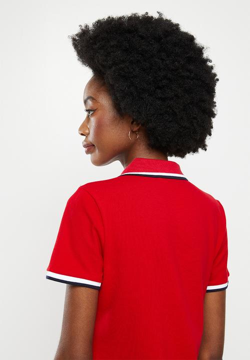 POLO - Leigh essential short sleeve stretch golfer dress - red