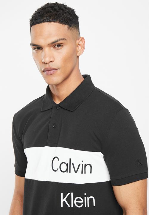 Calvin Klein - Institutional blocking polo - ck black