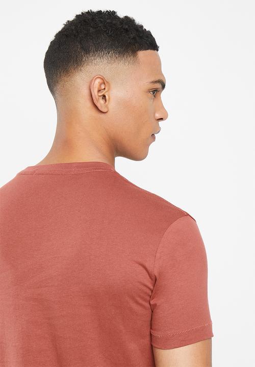 Calvin Klein - Institutional logo slim tee - terracotta tile