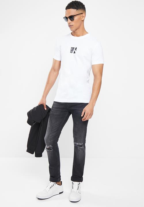 Calvin Klein - Small center box tee - bright white