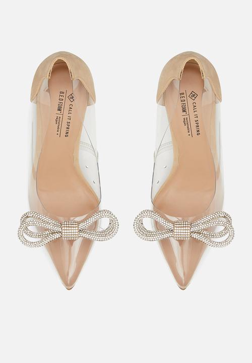Call It Spring - Crystalline court heel - clear