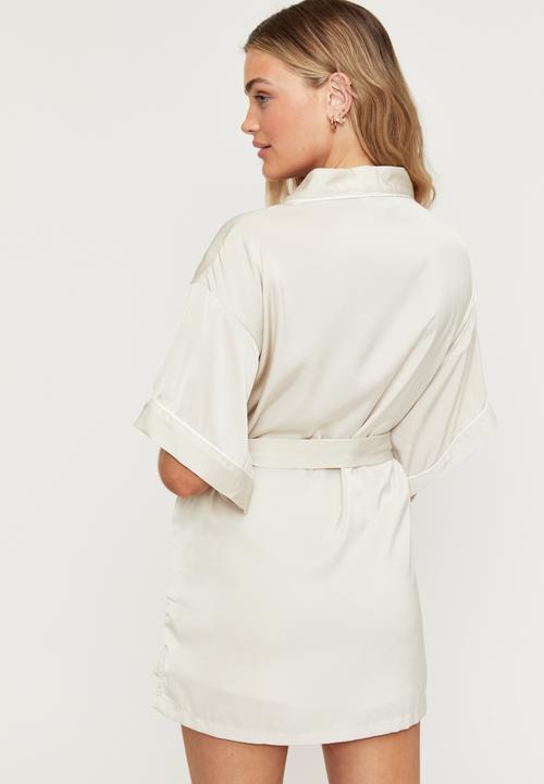 Cotton On - Satin robe - oyster