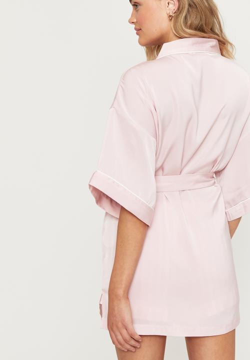 Cotton On - Satin robe - ballet pink