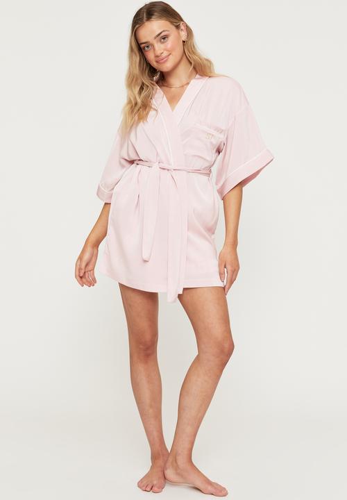 Cotton On - Satin robe - ballet pink