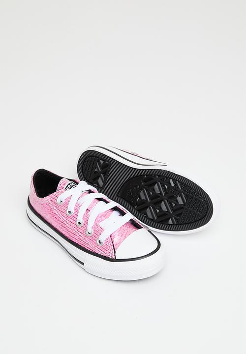 Converse - Chuck taylor all star glitter ox - pink/beyond pink/black