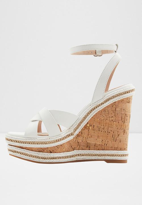 ALDO - Droyers wedge heel - white