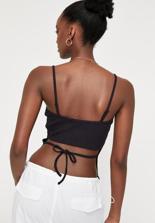Cotton On - Aria napkin top - black
