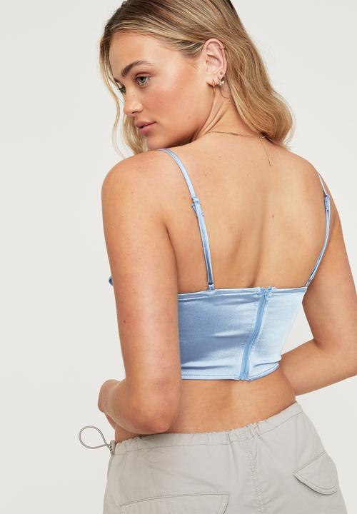 Cotton On - Olivia cowl corset - periwinkle