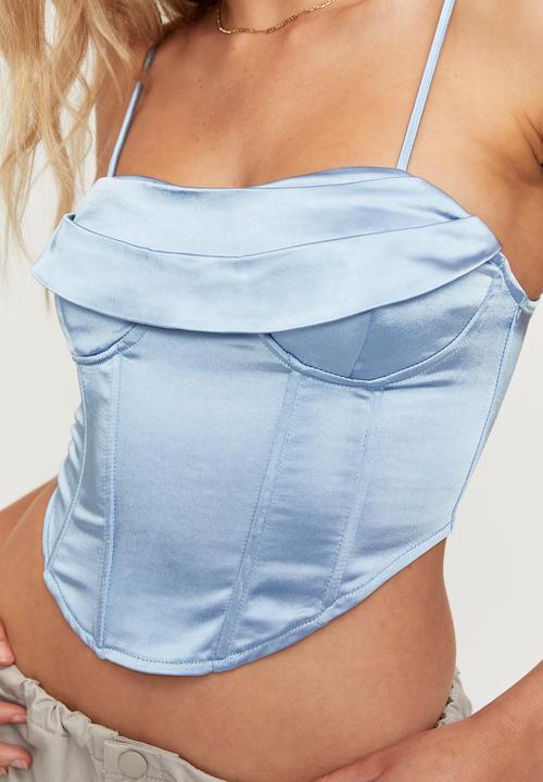 Cotton On - Olivia cowl corset - periwinkle
