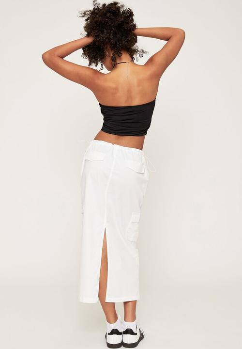 Supré  - Ash parachute maxi skirt - white