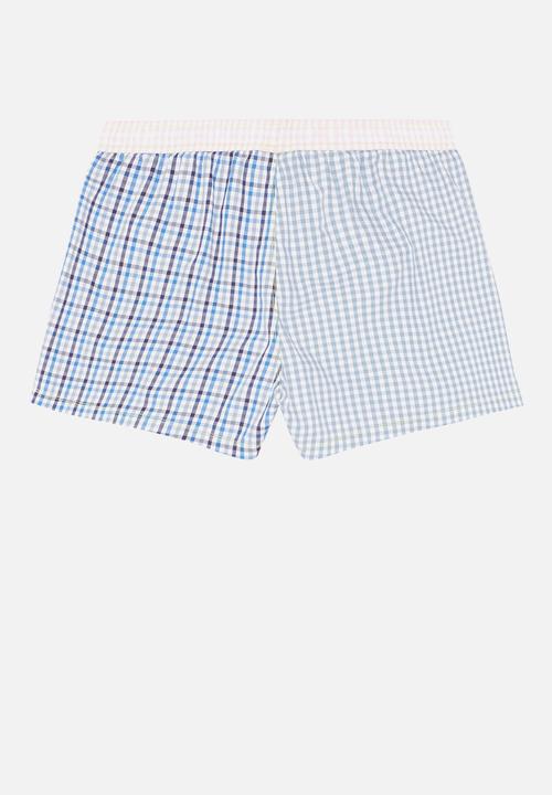Diesel  - Uubx-stark patterned woven boxers - light blue