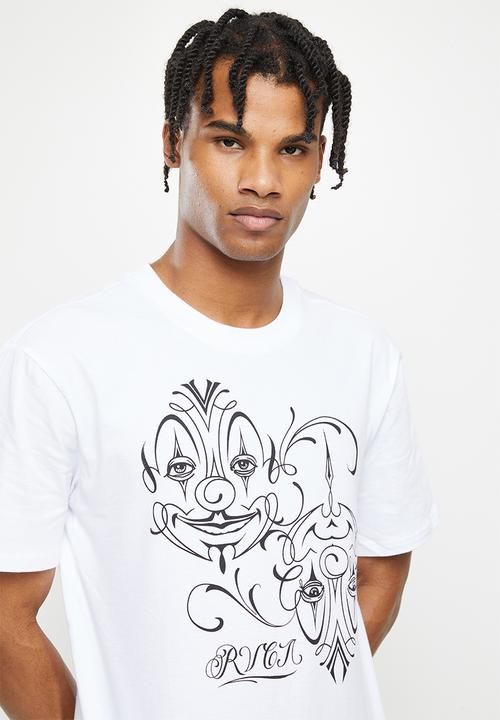 RVCA - Mister cartoon clowns short sleeve - white