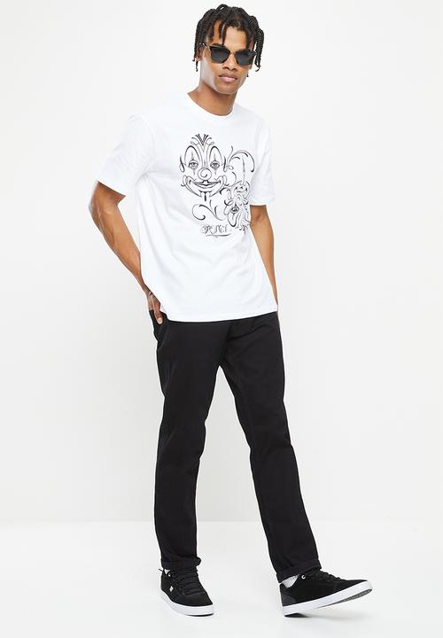 RVCA - Mister cartoon clowns short sleeve - white