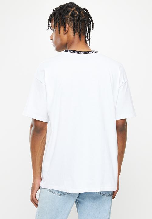 Factorie - Oversized graphic T-shirt - white/unified collective jacquard