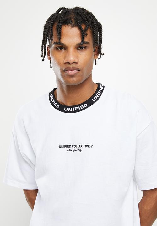 Factorie - Oversized graphic T-shirt - white/unified collective jacquard