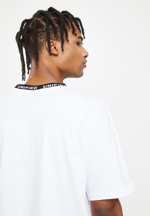 Factorie - Oversized graphic T-shirt - white/unified collective jacquard