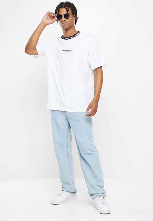 Factorie - Oversized graphic T-shirt - white/unified collective jacquard