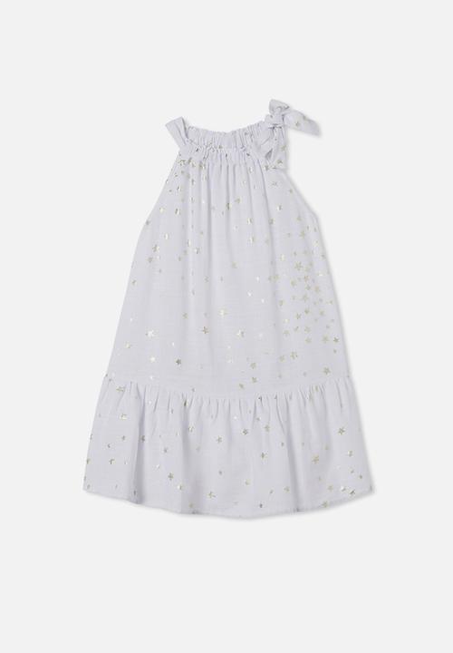 Cotton On - Cleo sleeveless dress - scattered stars white