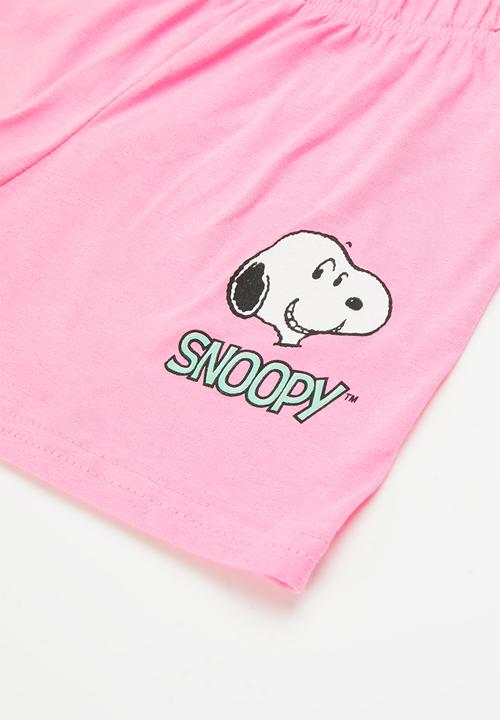 Character Group - Snoopy pj set - aqua/pink