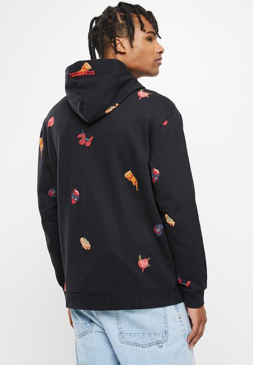 DC - Marvel Deadpool X DC  all over hoodie - black