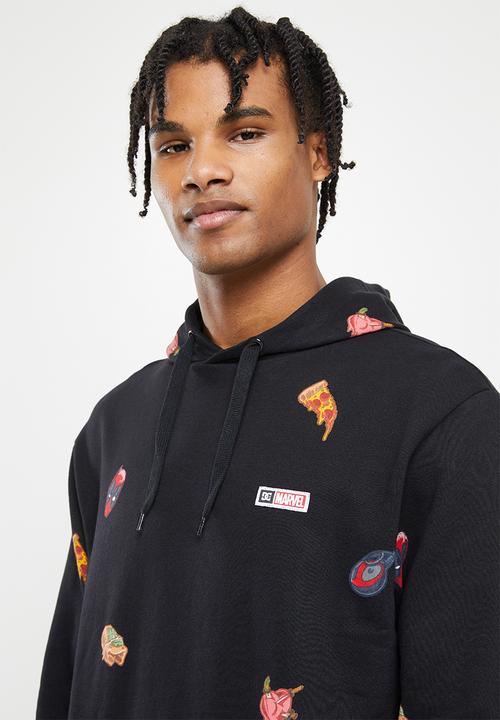 DC - Marvel Deadpool X DC  all over hoodie - black