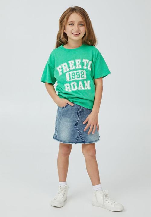 Cotton On - Stevie short sleeve embellished tee - toffee apple/free to roam