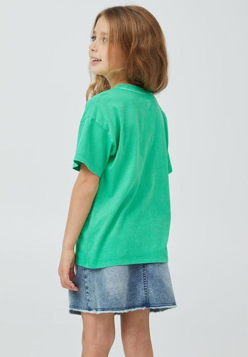Cotton On - Stevie short sleeve embellished tee - toffee apple/free to roam