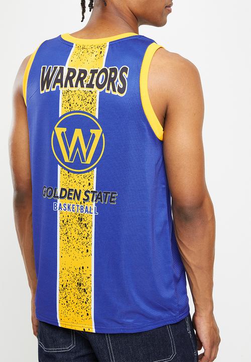 NBA - Golden state warriors fashion mesh rockstar vest - blue