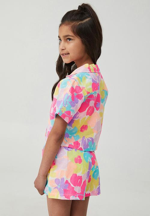 Cotton On - Gia resort shirt - bright painterly floral