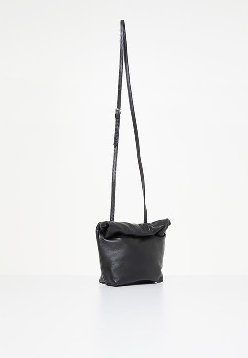 FSP Collection - Rollover leather crossbody - black