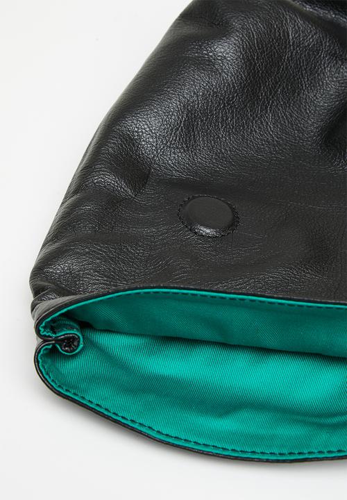 FSP Collection - Rollover leather crossbody - black