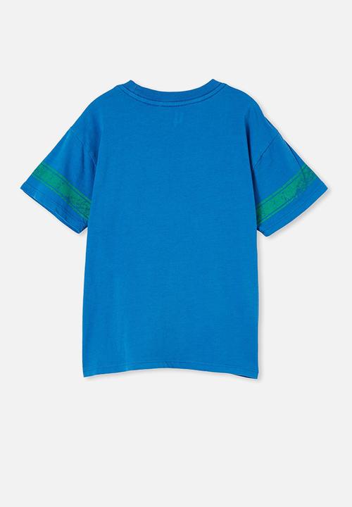 Cotton On - Stevie short sleeve embellished tee-blue punch/tennis