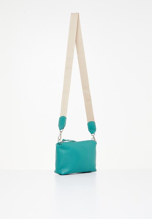 FSP Collection - Half day leather crossbody bag - teal