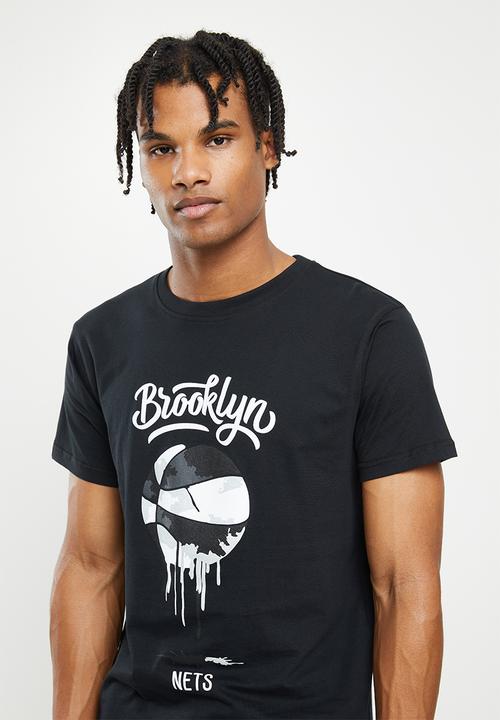 NBA - Brooklyn nets fashion paint ball print T-shirt - black