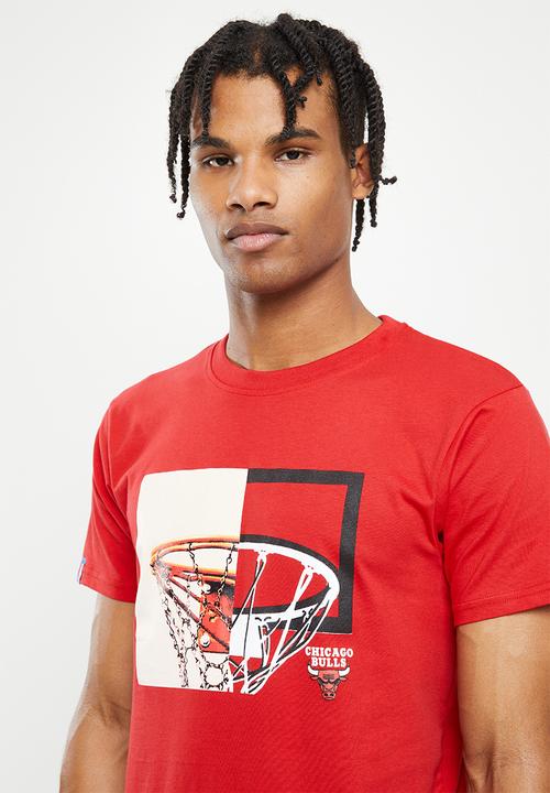 NBA - Chicago bulls core hoops print tee - red