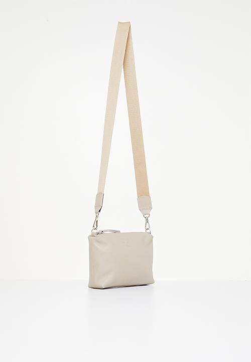 FSP Collection - Half day leather crossbody bag - taupe