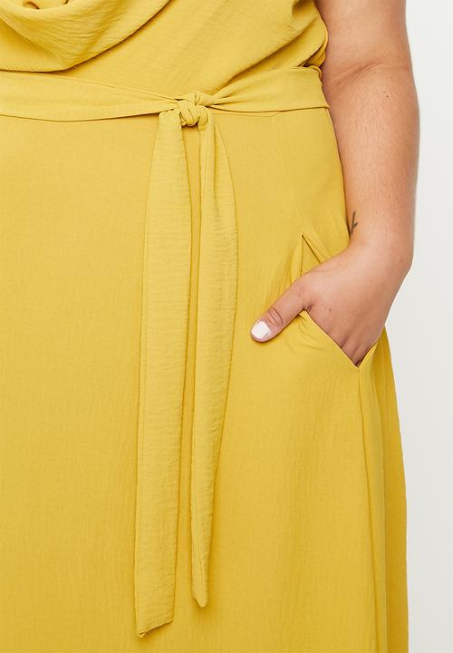 AMANDA LAIRD CHERRY - Plus stamford dress - mustard