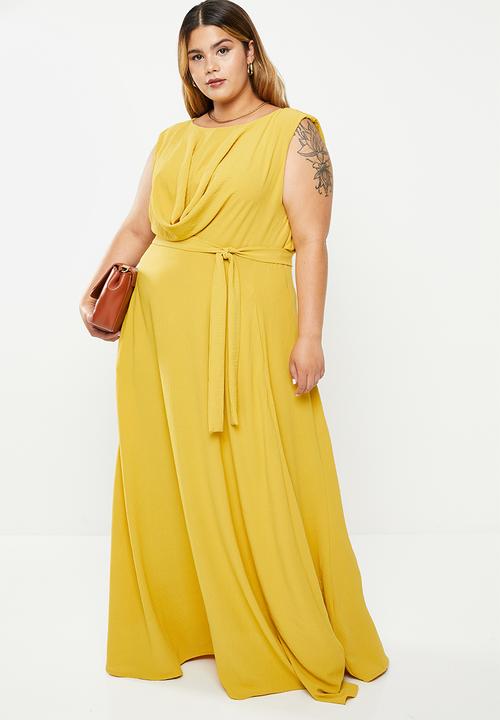AMANDA LAIRD CHERRY - Plus stamford dress - mustard