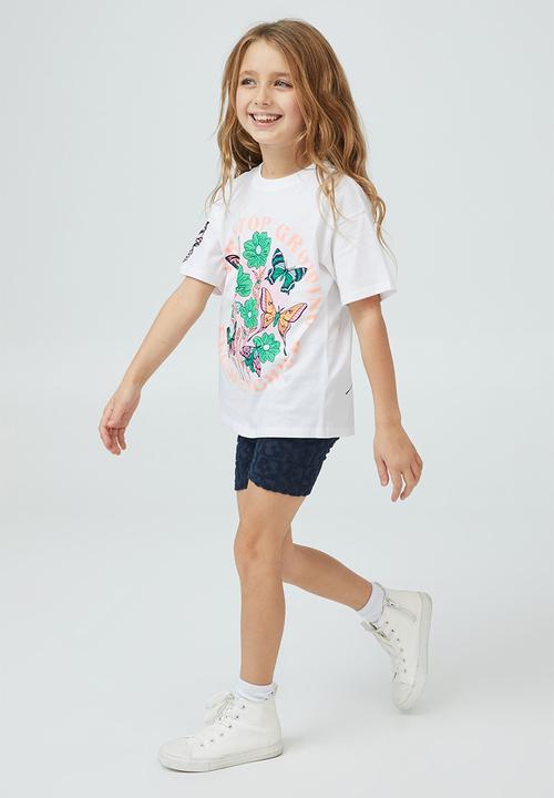 Cotton On - Hailey bike short - navy blazer/geo floral