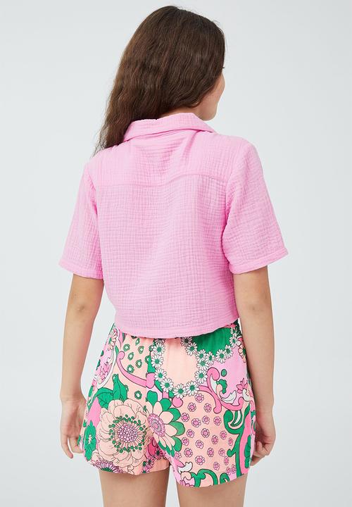 Cotton On - Gina resort shirt - bubblegum pop