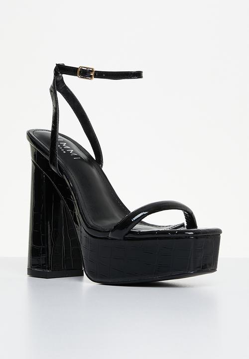 SIMMI London - Sia-2 platform block heel - black
