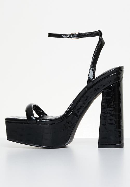 SIMMI London - Sia-2 platform block heel - black