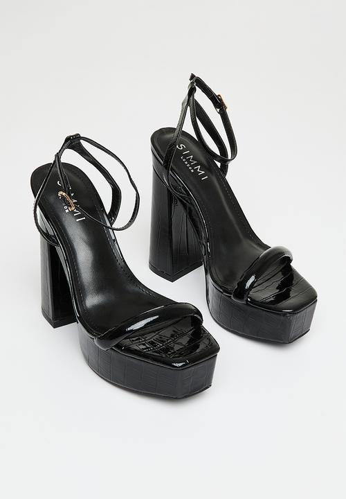 SIMMI London - Sia-2 platform block heel - black